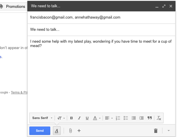 send us your email